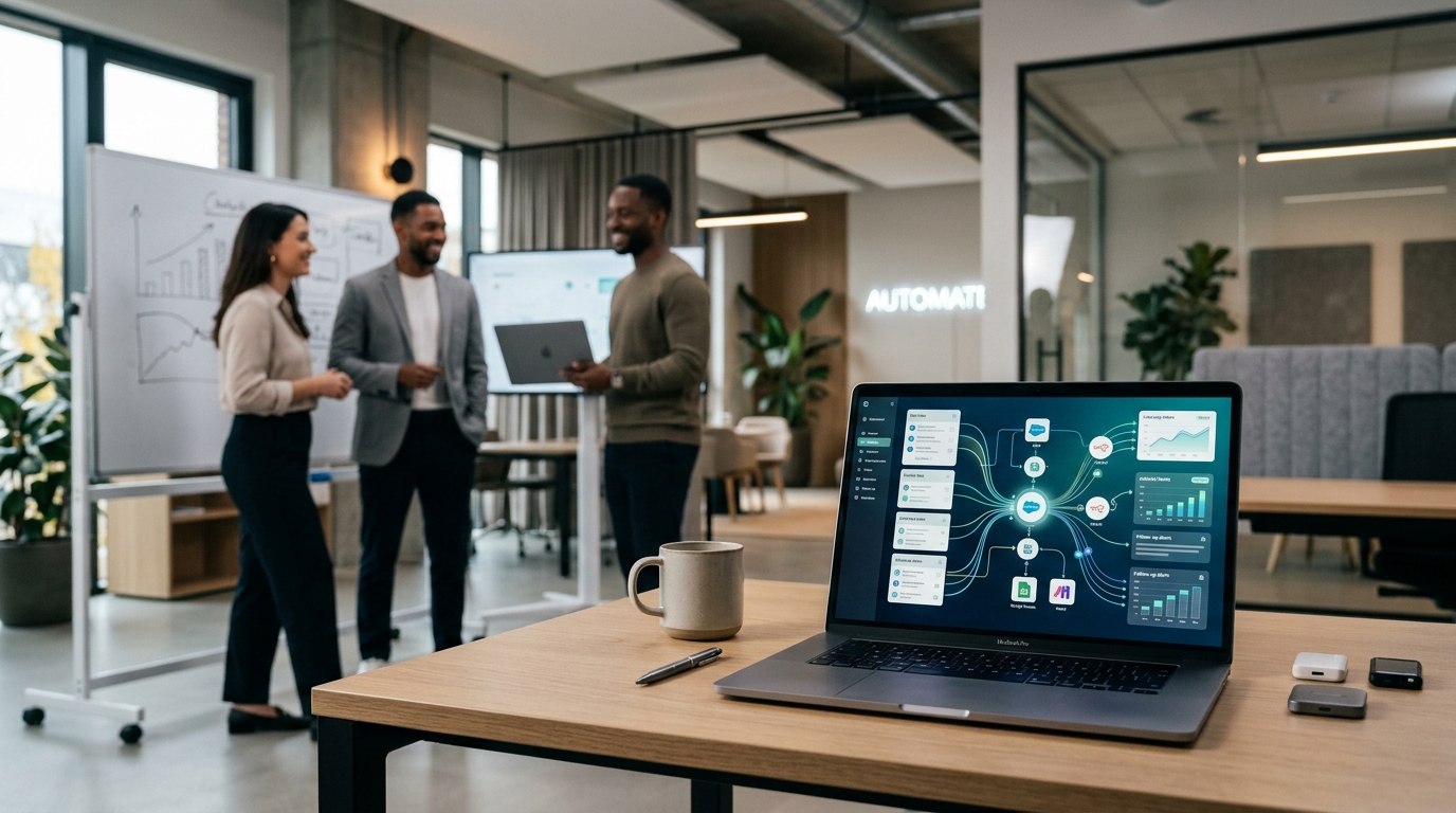 Automatización del flujo comercial en una interfaz SaaS con CRM, planillas y seguimiento