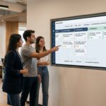 Dashboard de seguimiento automático de cotizaciones en una oficina SaaS moderna