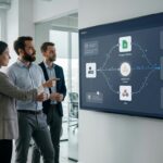 Panel SaaS de seguimiento automático de ventas con flujos conectados y notificaciones discretas