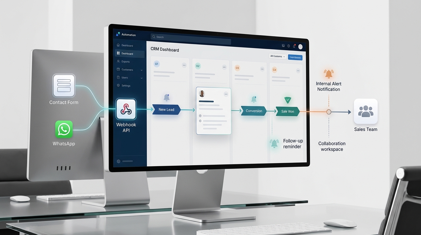 Dashboard de automatizacion de seguimiento de leads con alertas y recordatorios