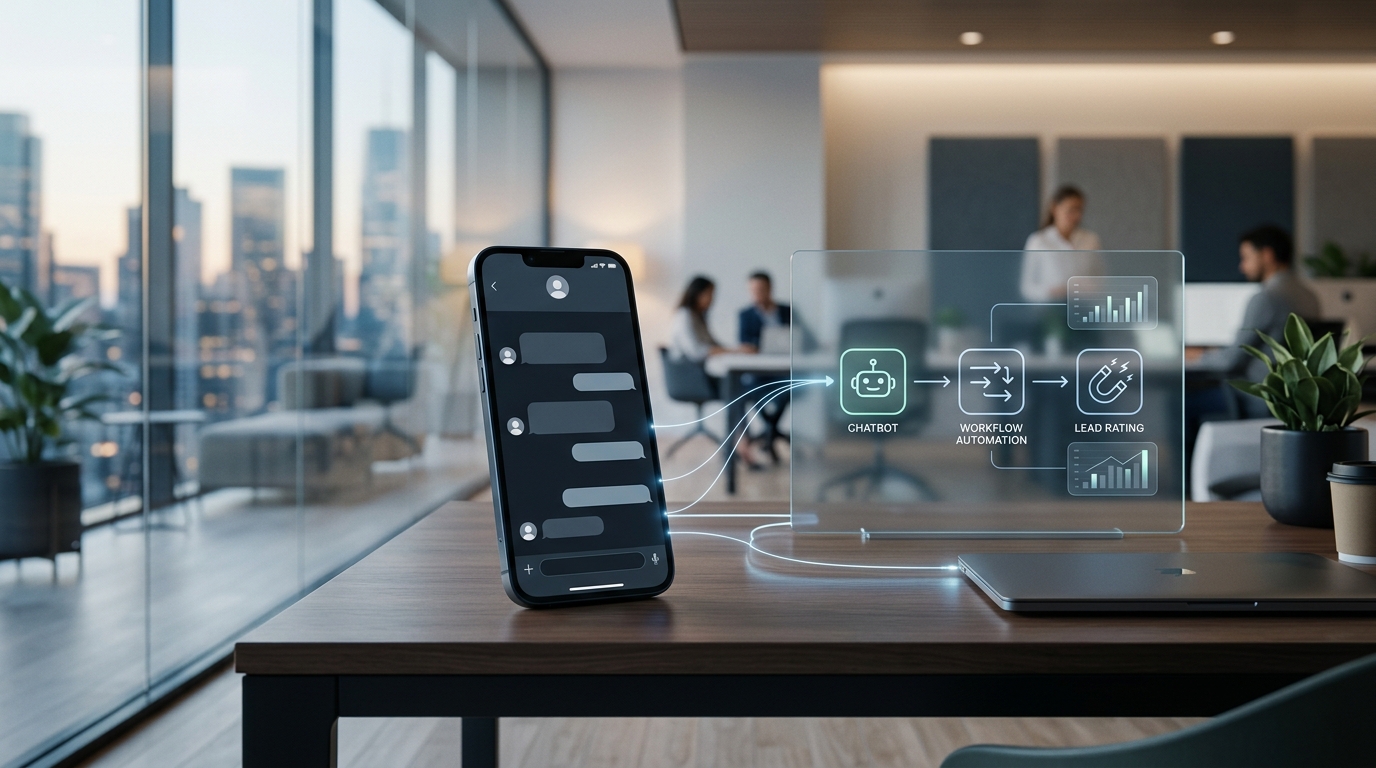 Automatizar respuestas por WhatsApp con chatbot y flujo empresarial moderno