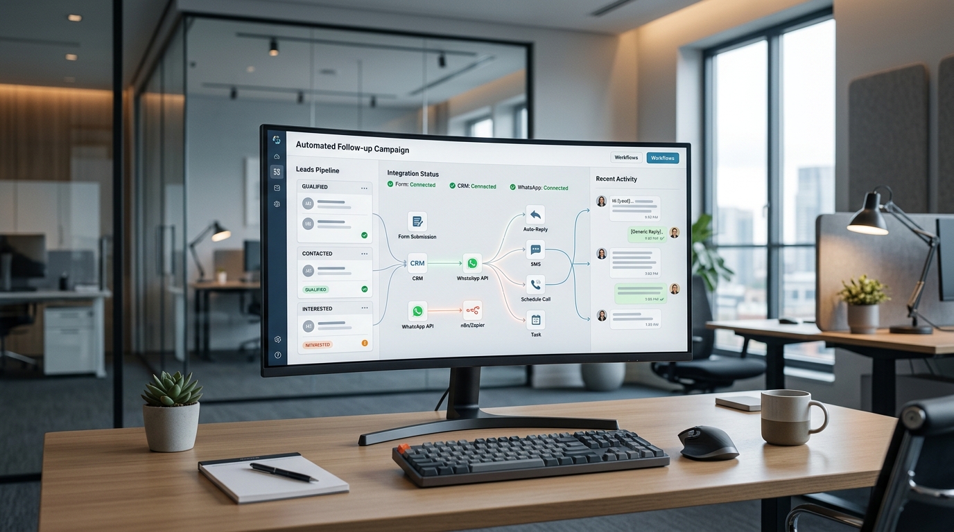 Panel SaaS con automatización de seguimiento de ventas y flujo de leads